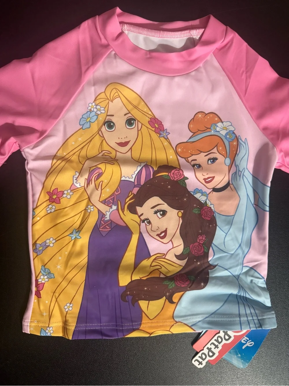 Disney Princess & Floral Print, Girl’s 3Y, Rashguard & Swimsuit Set. New.